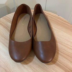AE Brown Ballerina Flats Size 5.5